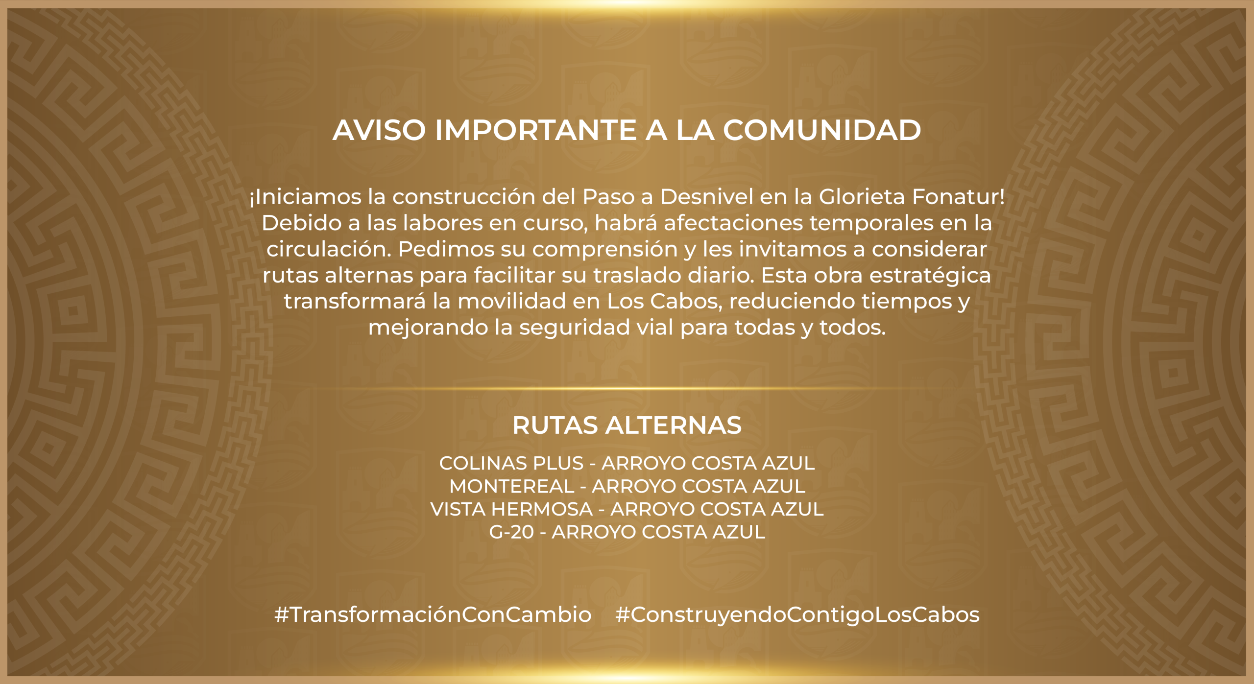 Aviso rutas